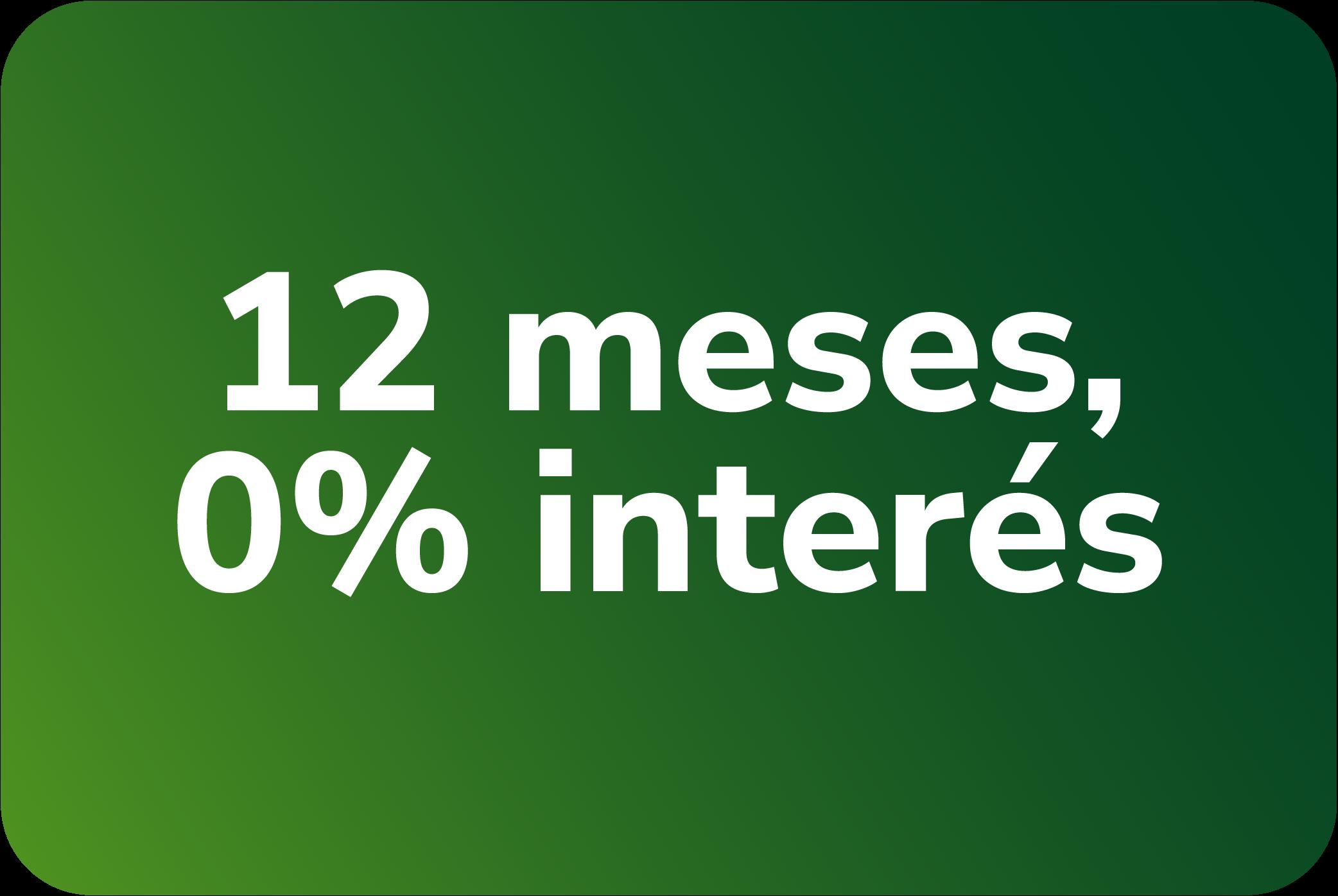 12 meses 0% interés
