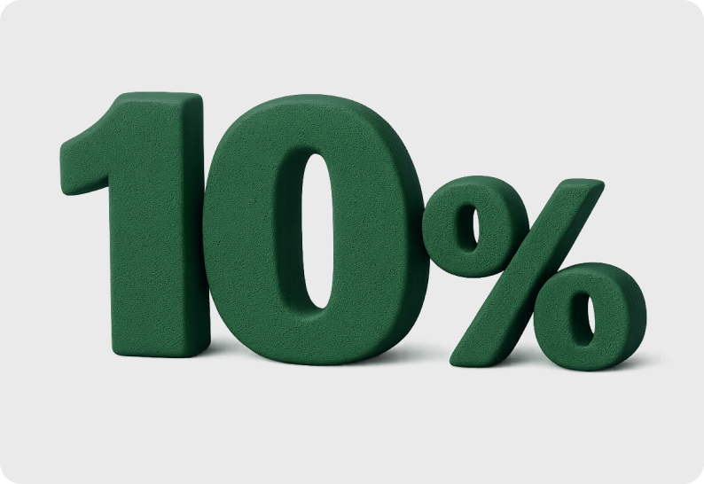 10%
