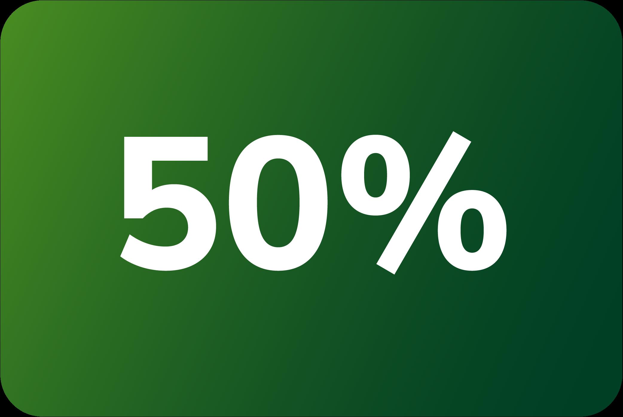 50% de descuento