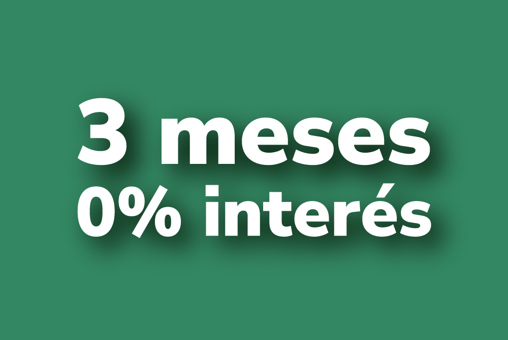 3 meses 0% intereses